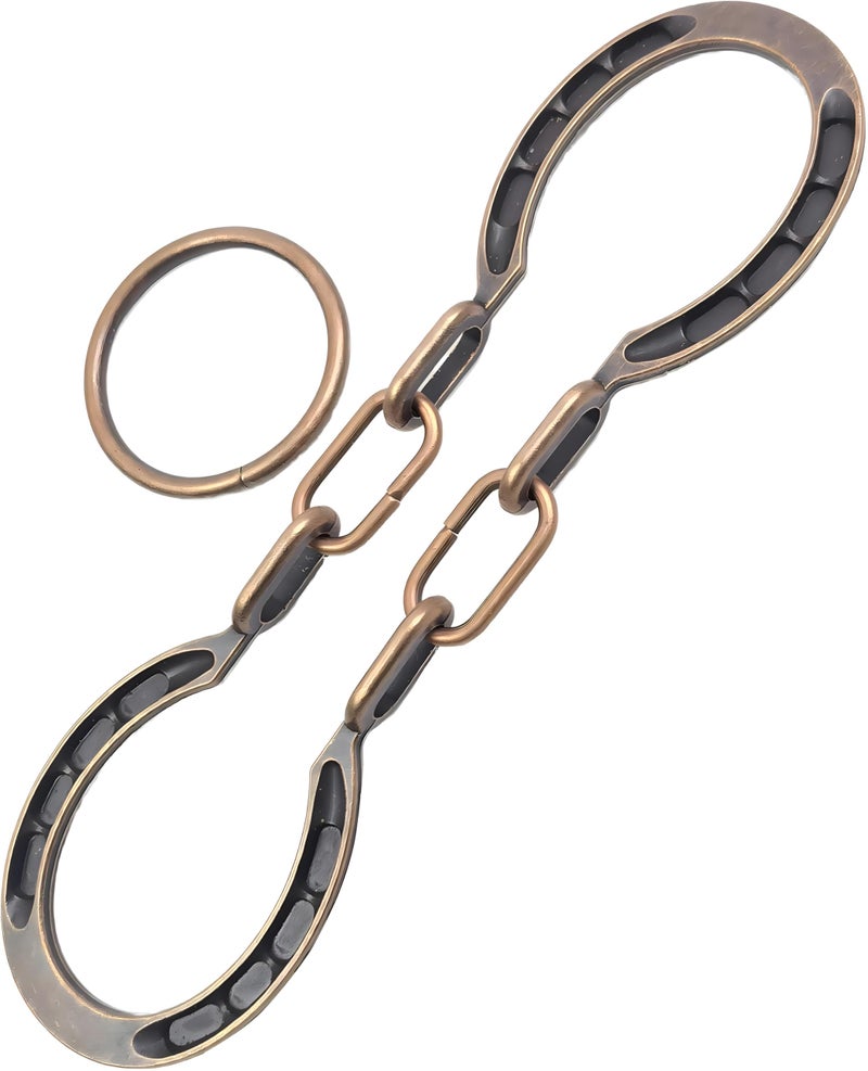 MAGIKON Traditional Brain Teaser  Classical Metal Horseshoe Puzzle (Bronze  Normal) - Image 1